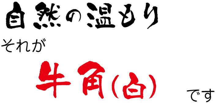 自然の温もり うしのつの　白